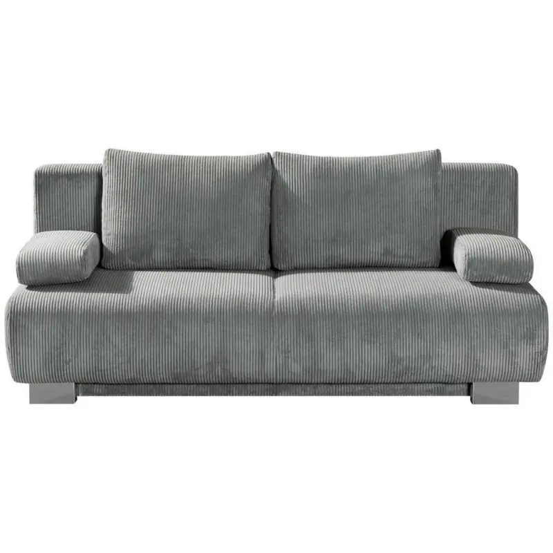 Schlafsofa in Kord Hellgrau
