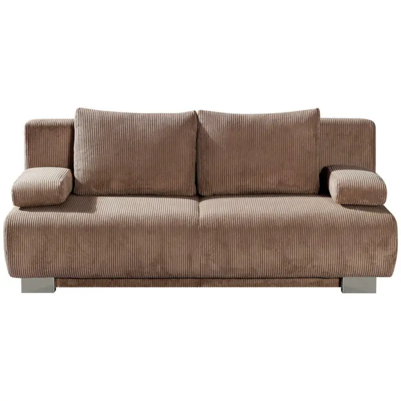 Schlafsofa in Kord Rosa