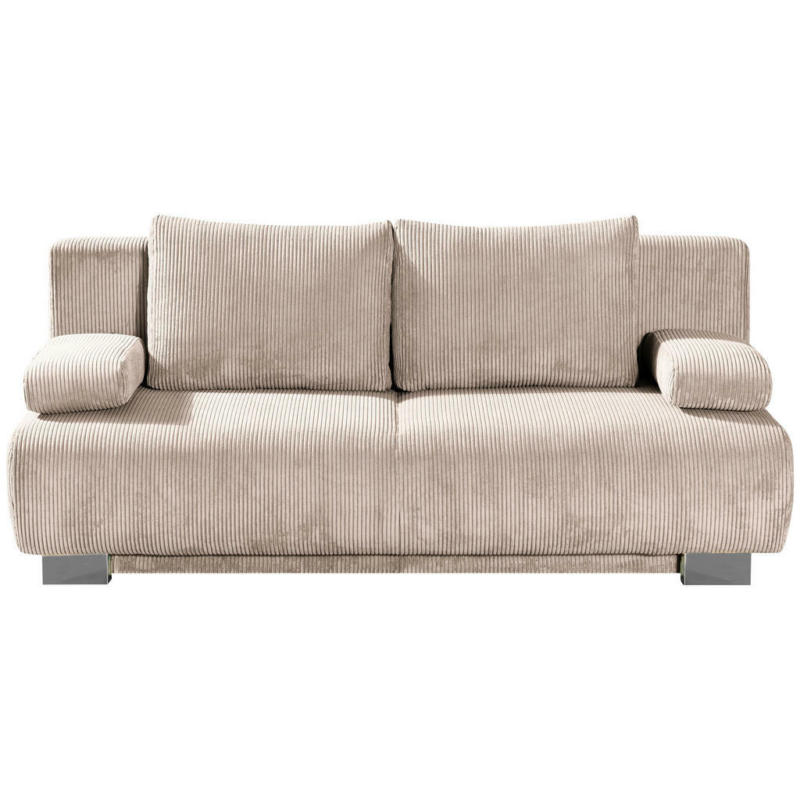 Schlafsofa in Kord Creme