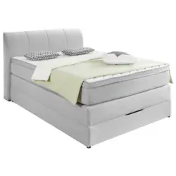 Boxspringbett 140/200 cm in Silberfarben
