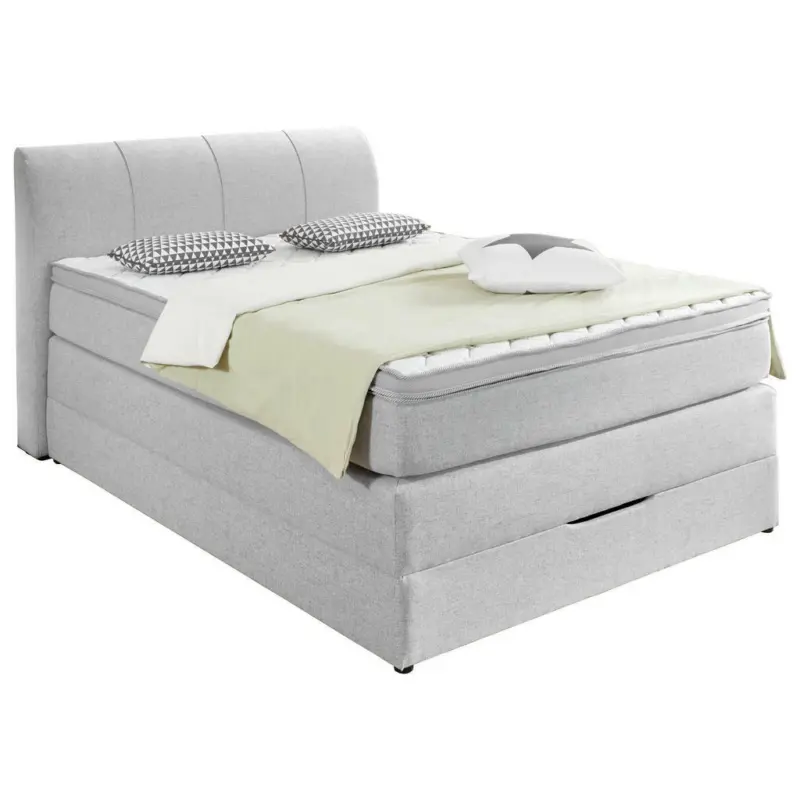 Boxspringbett 140/200 cm in Silberfarben