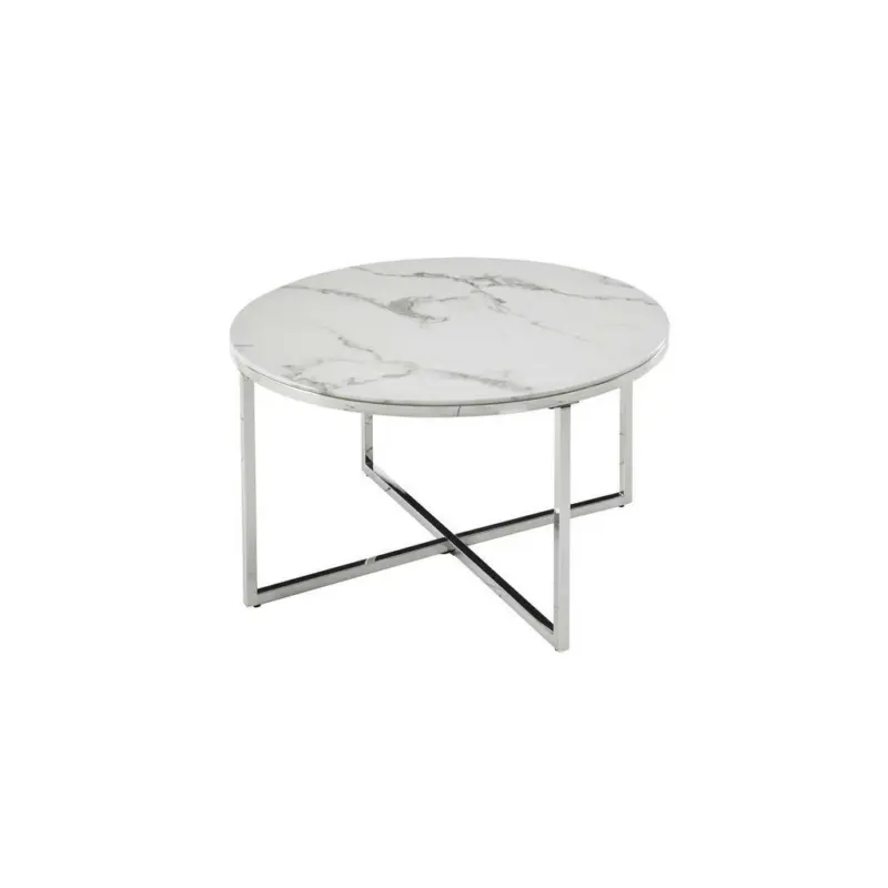 Couchtisch in Metall, Glas 80/80/45 cm