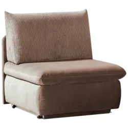 Schlafsessel in Lederlook Rosa