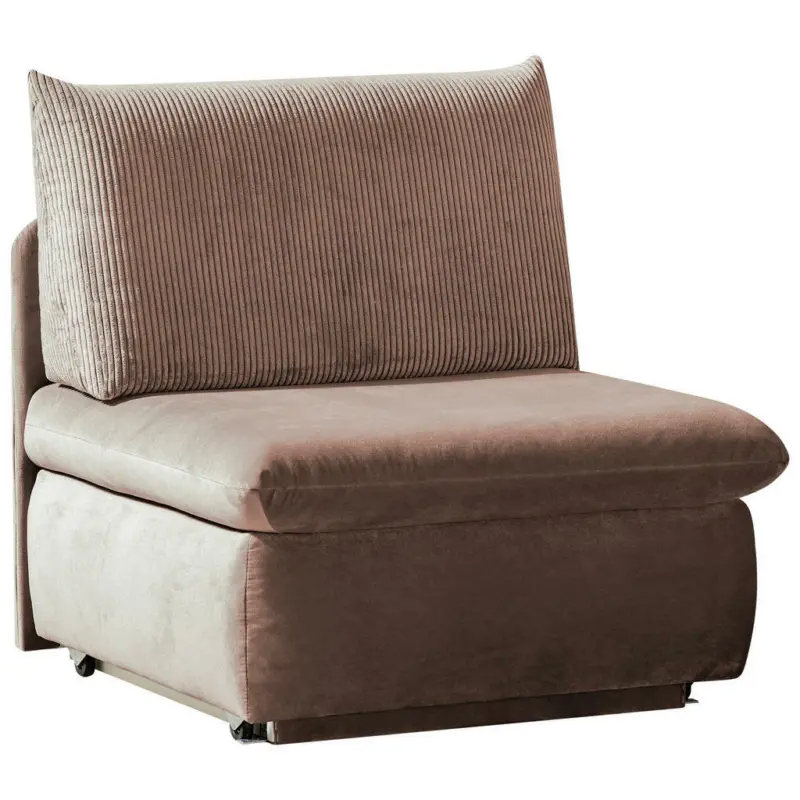Schlafsessel in Lederlook Rosa