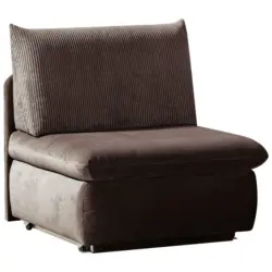 Schlafsessel in Lederlook Braun