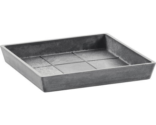 Untersetzer Ecopots Quadratisch 18x18 H 2,5 cm grau