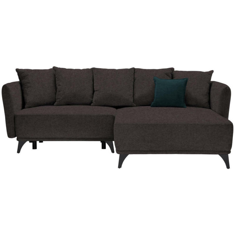 Ecksofa in Chenille Braun