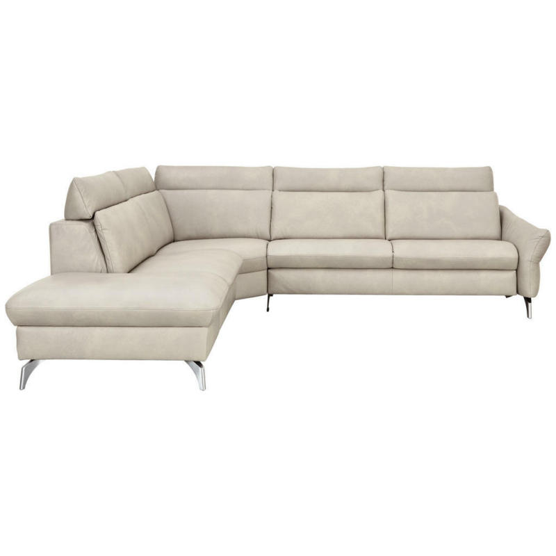 Ecksofa in Echtleder Creme