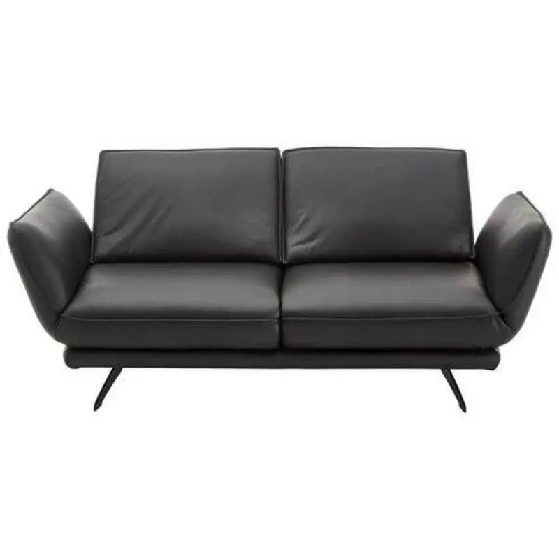 Sofa in Echtleder Schwarz