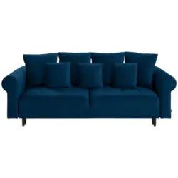 Bigsofa in Samt Blau