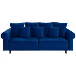 Bigsofa in Samt Dunkelblau