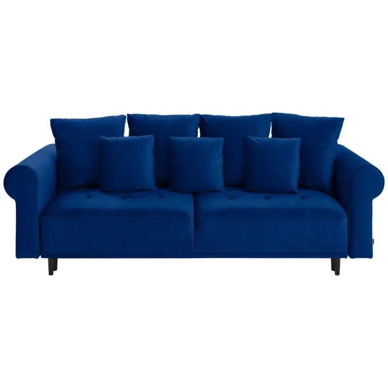 Bigsofa in Samt Dunkelblau