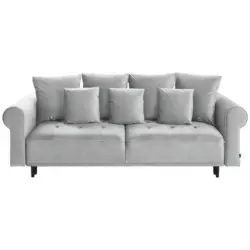 Bigsofa in Samt Grau