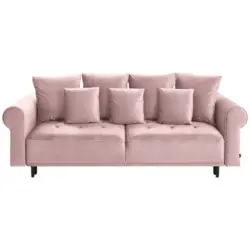 Bigsofa in Samt Rosa