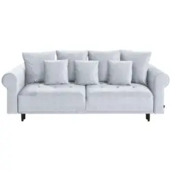 Bigsofa in Samt Hellgrau