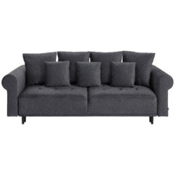 Bigsofa in Samt Dunkelgrau