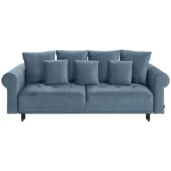 Bigsofa in Samt Blau