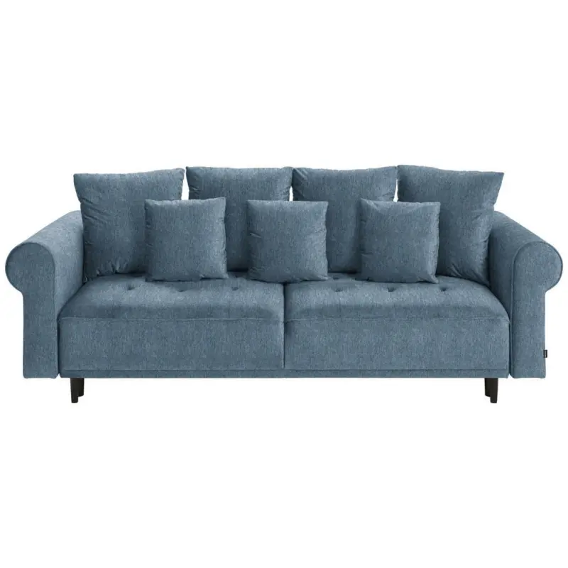 Bigsofa in Samt Blau