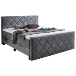 Boxspringbett 180/200 cm in Grau