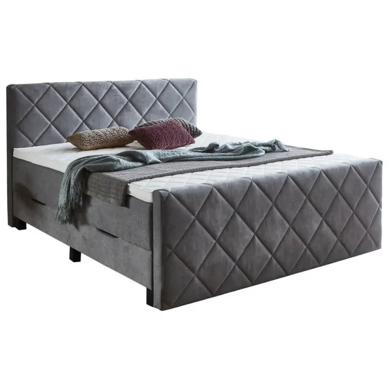 Boxspringbett 180/200 cm in Grau
