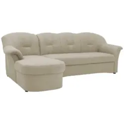 Ecksofa in Webstoff Schlammfarben