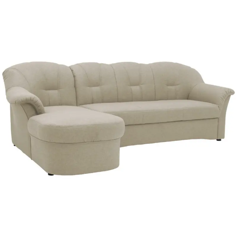Ecksofa in Webstoff Schlammfarben