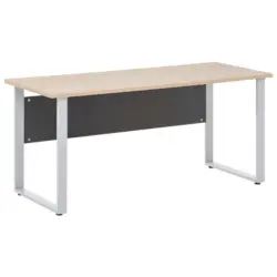 Schreibtisch 160/65/74 cm in Anthrazit, Eiche Bianco