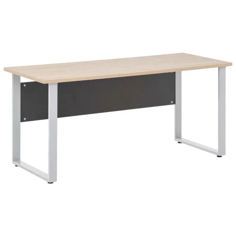 Schreibtisch 160/65/74 cm in Anthrazit, Eiche Bianco