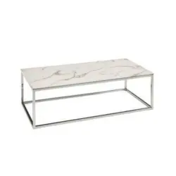 Couchtisch in Metall, Glas 120/60/37 cm