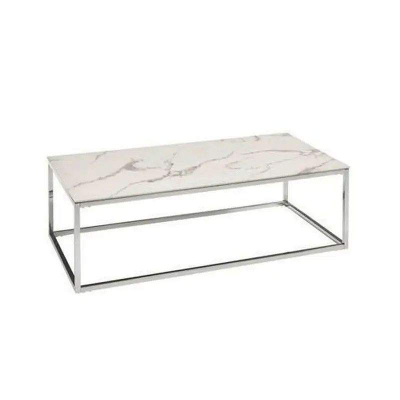 Couchtisch in Metall, Glas 120/60/37 cm