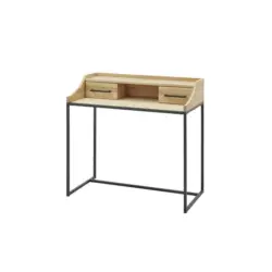 Schreibtisch 100/50/95 cm in Schwarz, Eichefarben