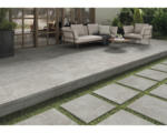 Hornbach Terrassenplatte Feinsteinzeug Rock Grey rektifizierte Kante 60 x 60 x 2 cm