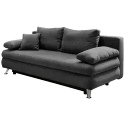 Schlafsofa in Mikrofaser Anthrazit