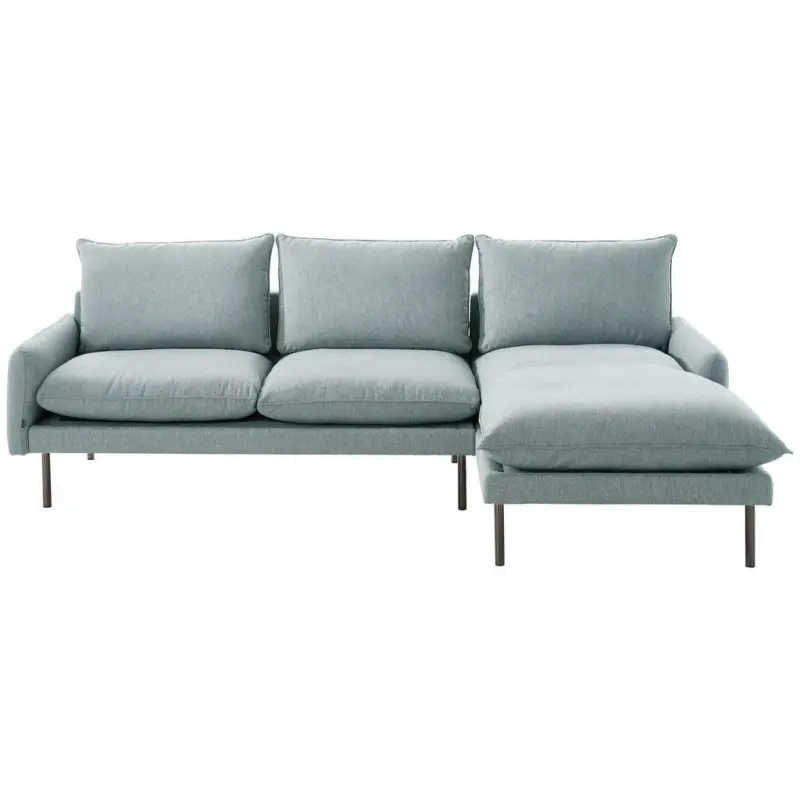 Ecksofa in Webstoff, Flachgewebe Mintgrün