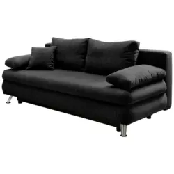 Schlafsofa in Velours Anthrazit