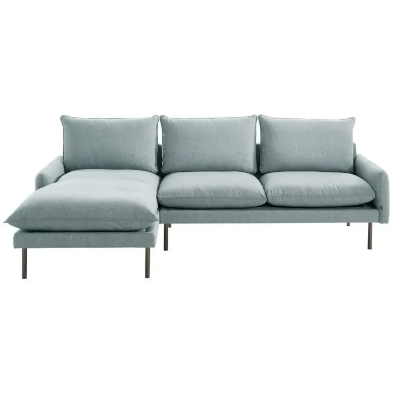 Ecksofa in Webstoff, Flachgewebe Mintgrün