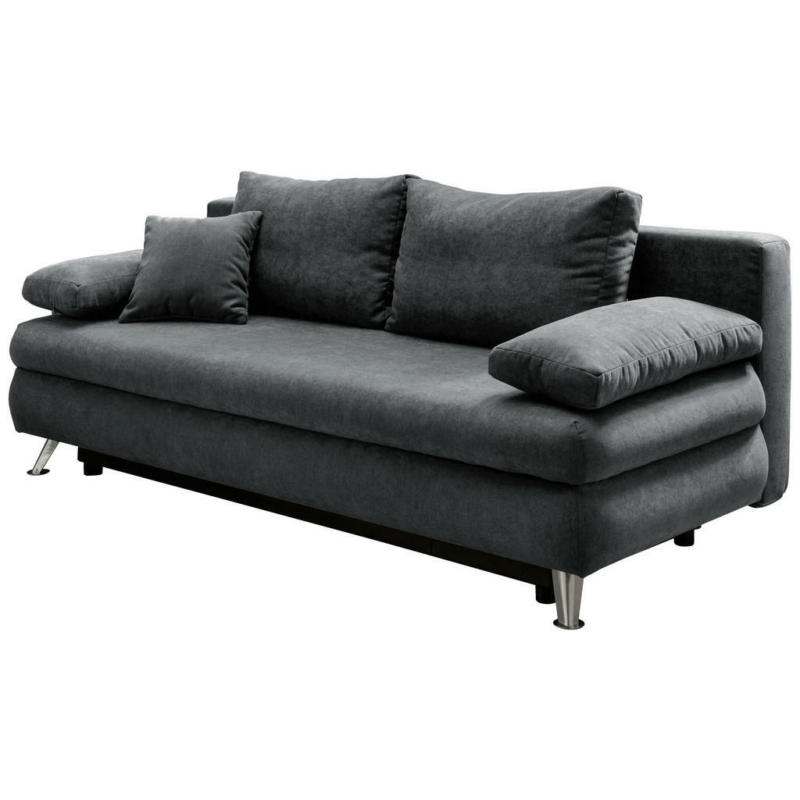 Schlafsofa in Velours Grau