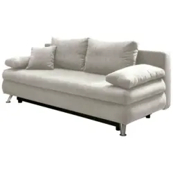 Schlafsofa in Mikrofaser Silberfarben