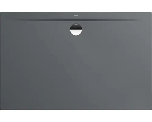 Extraflache Rechteck-Duschwanne Kaldewei Superplan Zero 140x75x3,2 cm grau warm glänzend