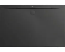 Extraflache Rechteck-Duschwanne Kaldewei Superplan Zero 180x90x3,2 cm grau cool glänzend