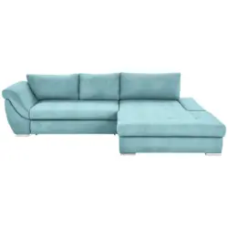 Ecksofa in Flachgewebe T&uuml;rkis