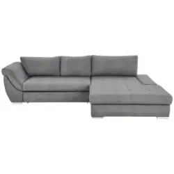 Ecksofa in Flachgewebe Grau