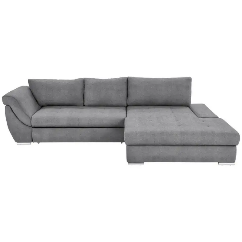 Ecksofa in Flachgewebe Grau