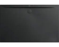 Extraflache Rechteck-Duschwanne Kaldewei Superplan Zero 110x80x3,2 cm schwarz matt