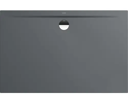 Extraflache Rechteck-Duschwanne Kaldewei Superplan Zero 150x80x3,2 cm grau warm glänzend mit Antirutschbeschichtung