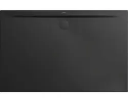 Extraflache Rechteck-Duschwanne Kaldewei Superplan Zero 130x75x3,2 cm schwarz matt
