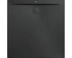 Extraflache Duschwanne Kaldewei Superplan Zero 100x100x3,2 cm schwarz matt mit Antirutschbeschichtung