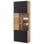 XXXLutz Lauterach - Ihr Möbelhaus bei Bregenz Vitrine in furniert, massiv Balkeneiche Anthrazit, Eiche Bianco