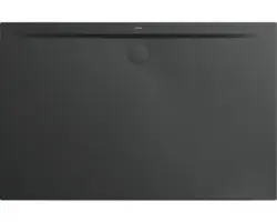 Extraflache Rechteck-Duschwanne Kaldewei Superplan Zero 110x75x3,2 cm grau cool glänzend mit Antirutschbeschichtung