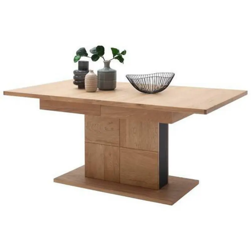 Esstisch in Holz, Glas, Holzwerkstoff 180-280/100/78 cm